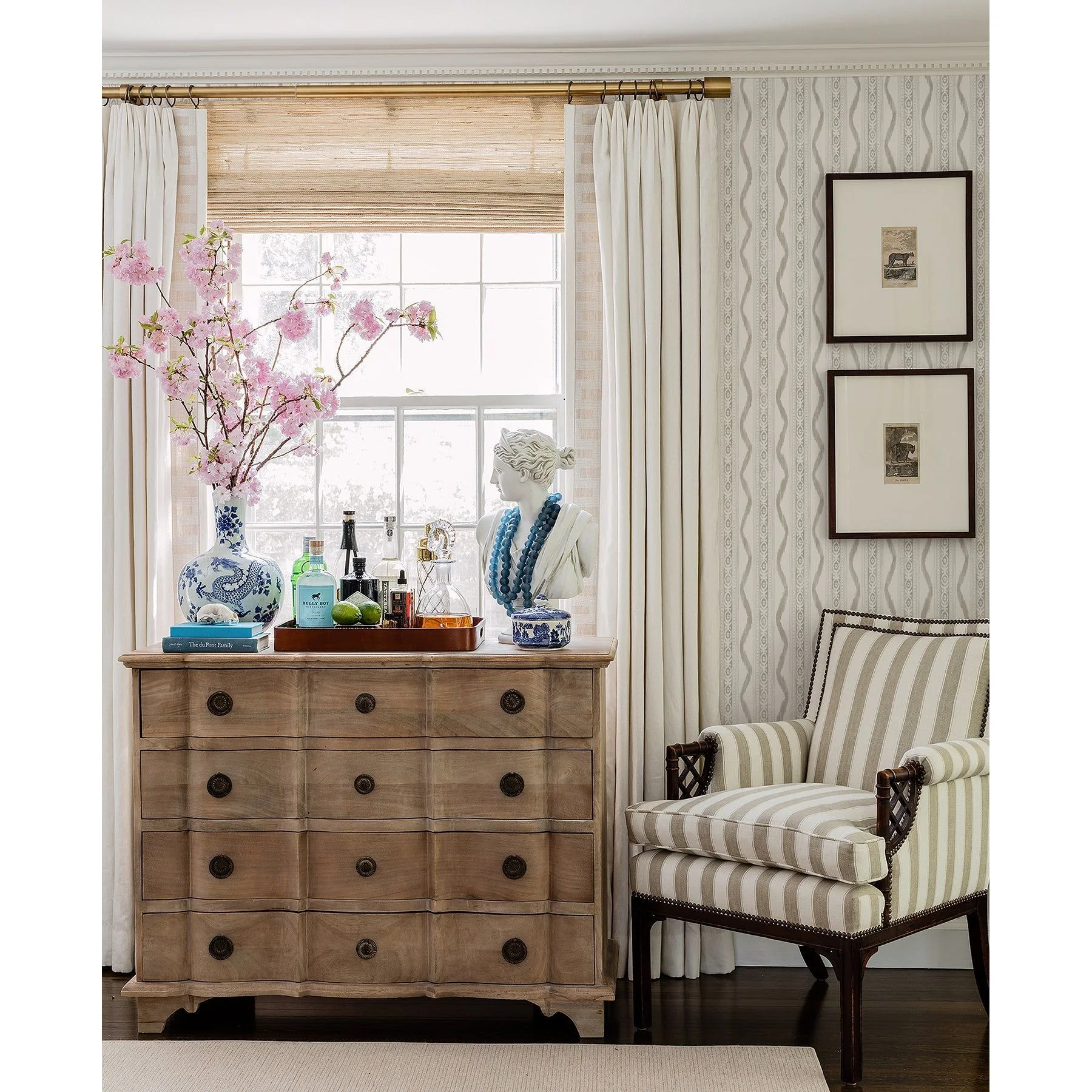 Rhys IKAT Stripe Wallpaper - Image 6