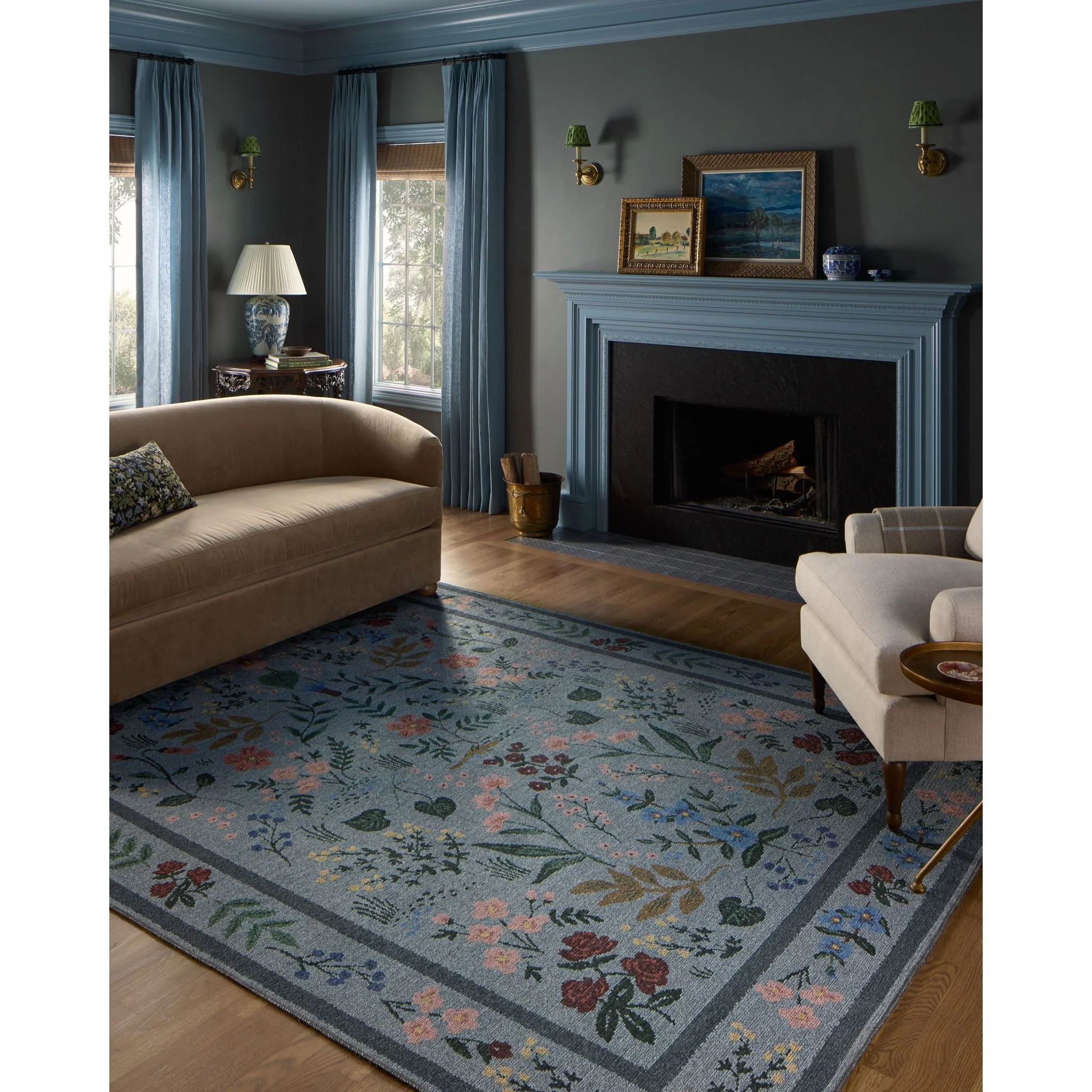 Rifle Paper Wildwood Blue Rug | Rifle Paper Co. x Loloi - Image 2