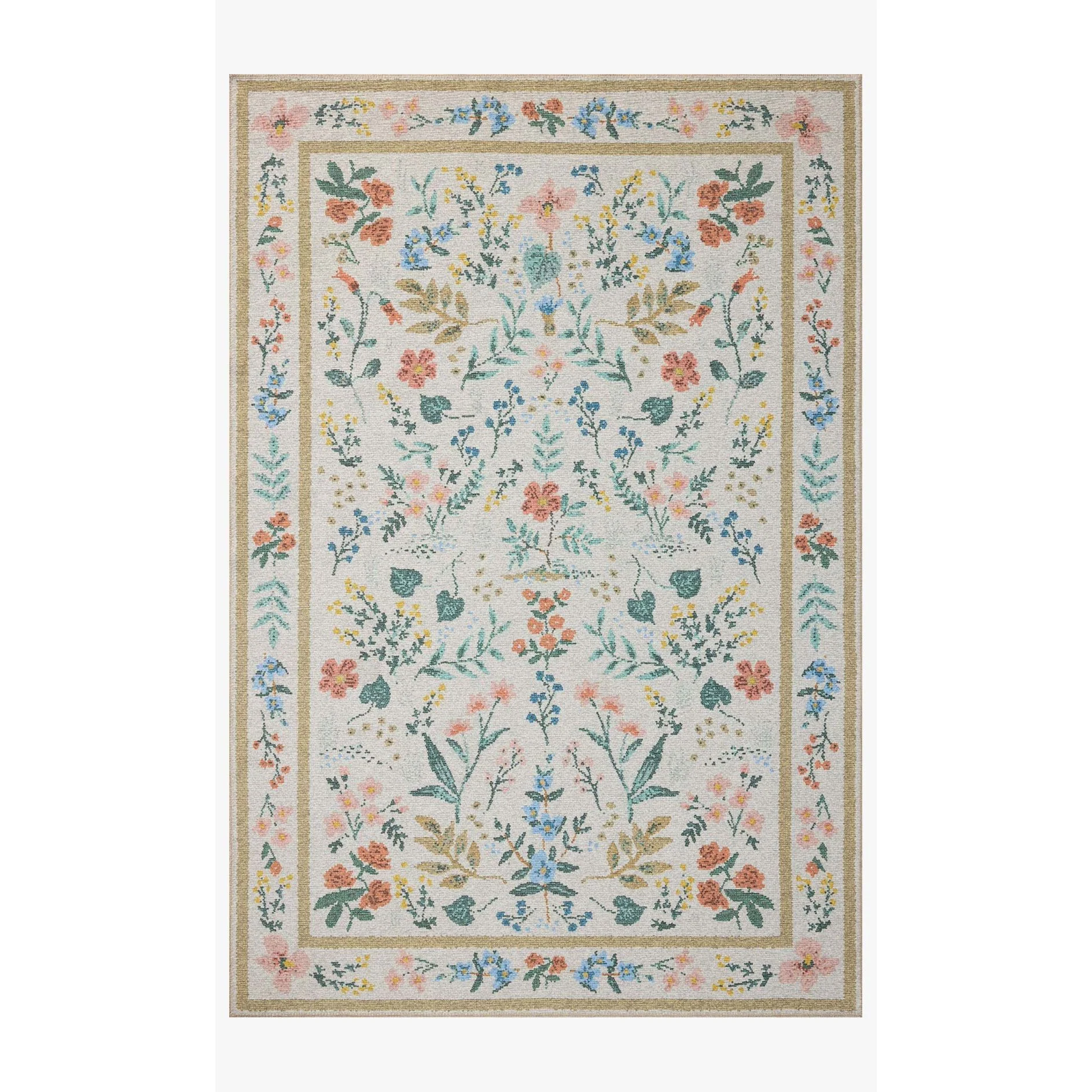 Rifle Paper Wildwood Cream Rug | Rifle Paper Co. x Loloi