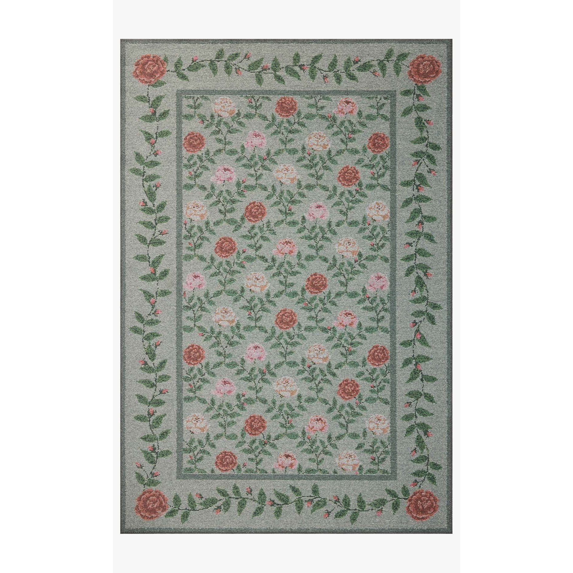 Rifle Paper Wildwood Green Rug | Rifle Paper Co. x Loloi