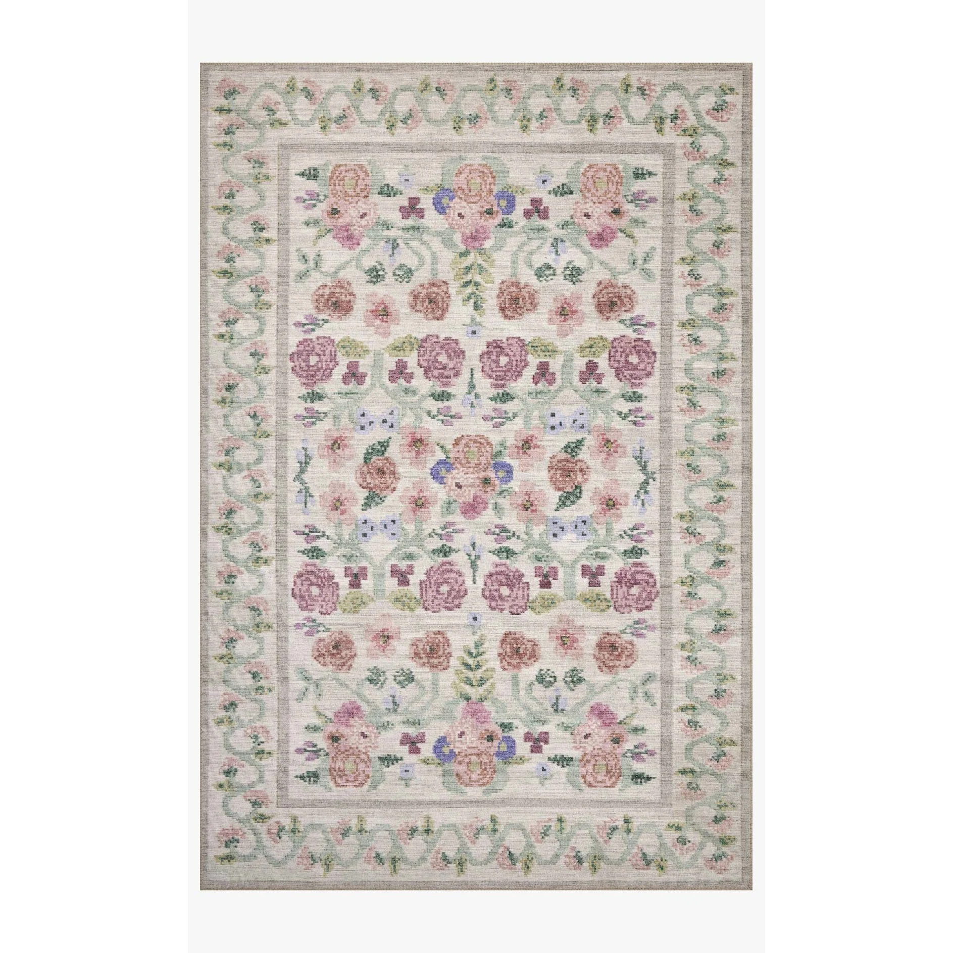 Rosa Ivory Rug | Rifle Paper Co. x Loloi