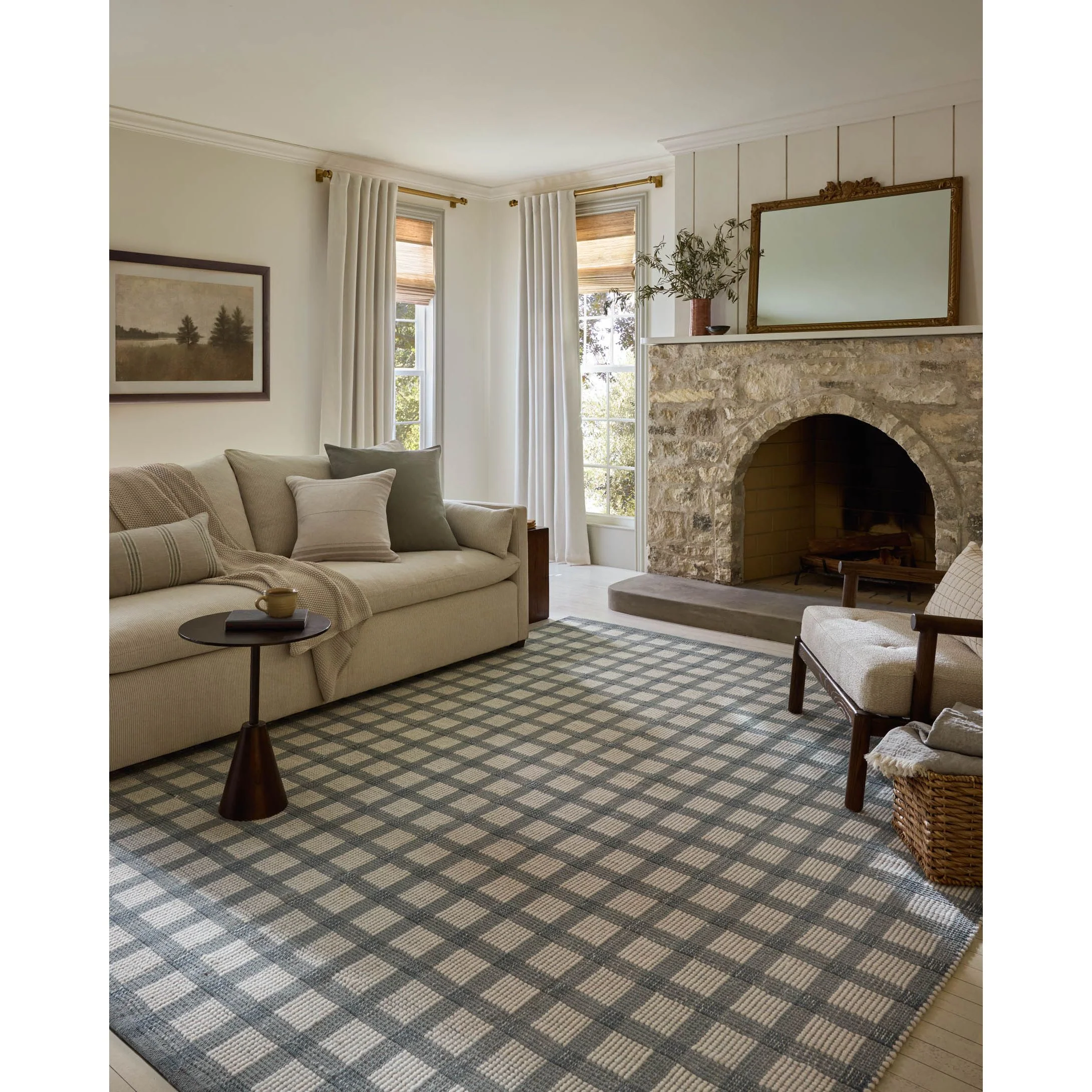 Ryder Blue / Ivory Rug | Magnolia Home by Joanna Gaines x Loloi - Image 2