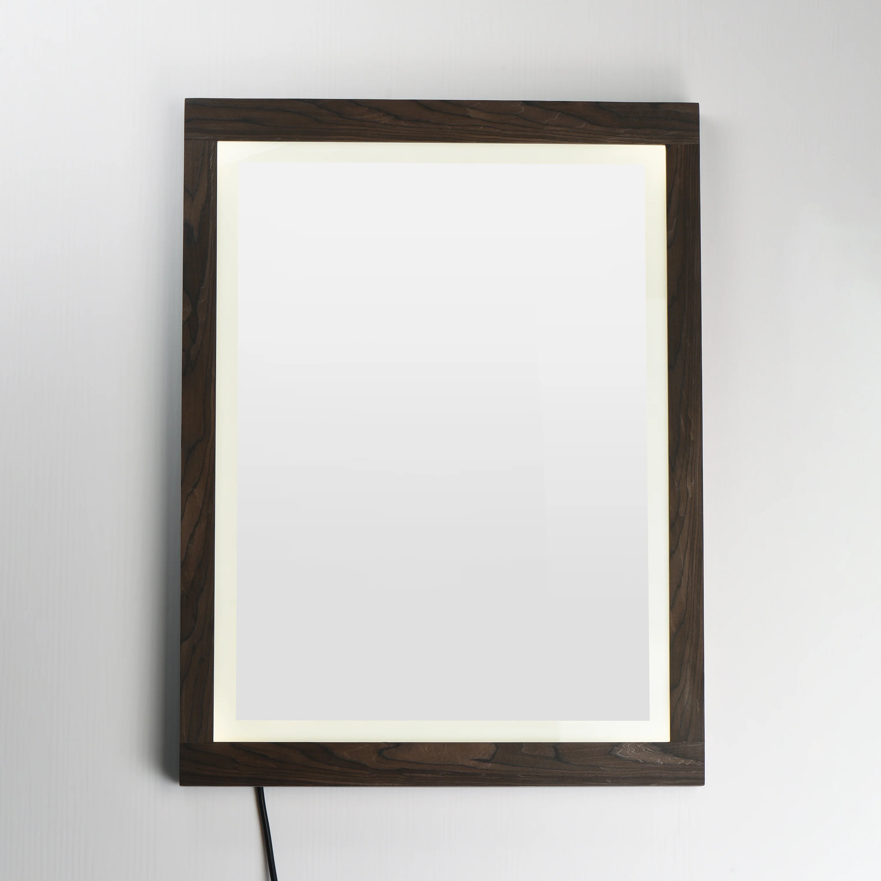 Sawyer 24"x32" Oak Framed LED Mirror - Image 2