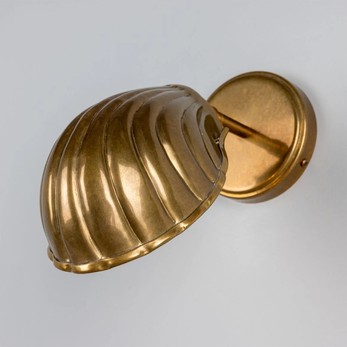 Shell Brass Wall Sconce, Adjustable - Image 5
