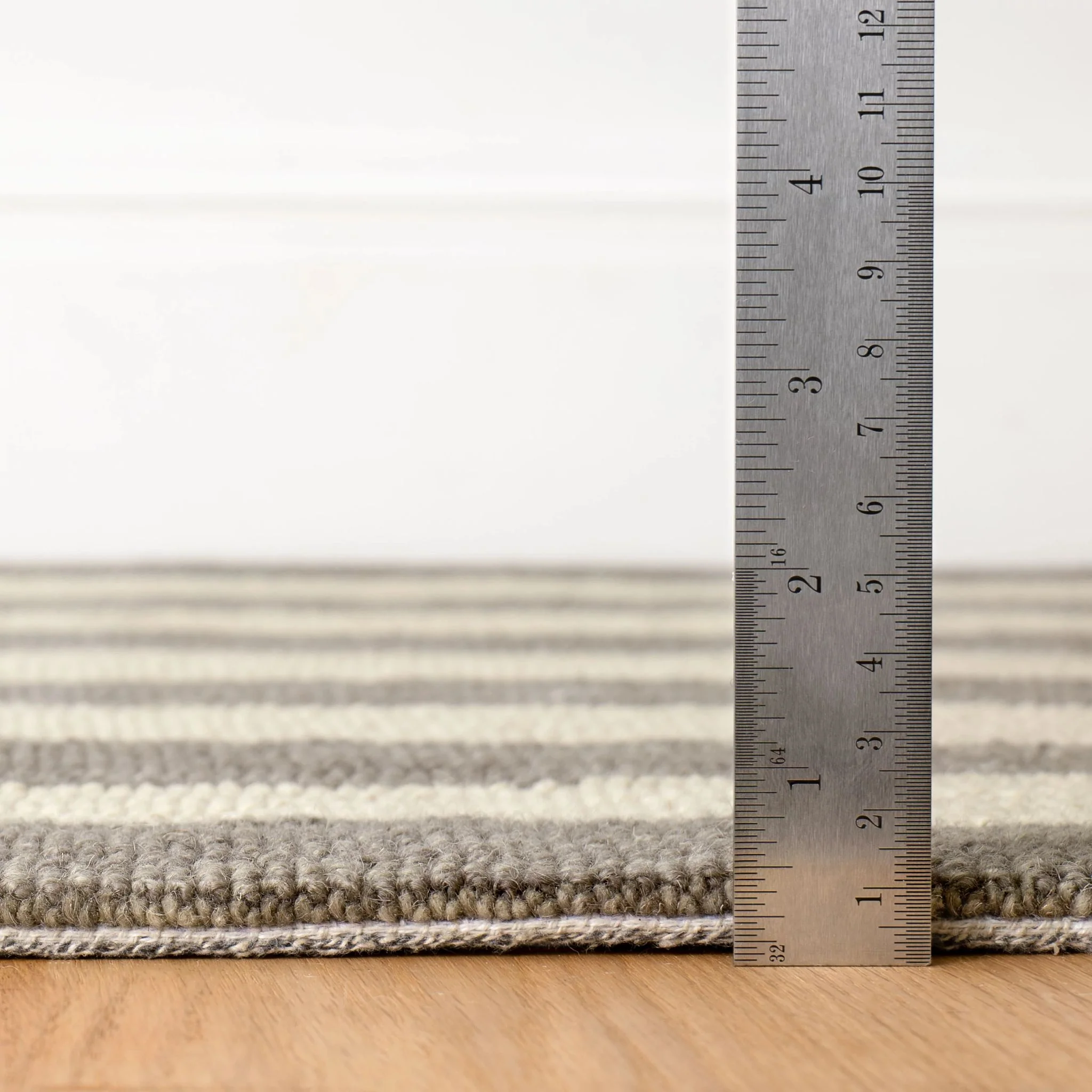 Silas Stripe Grey Hand Micro Hooked Wool Rug - Image 6