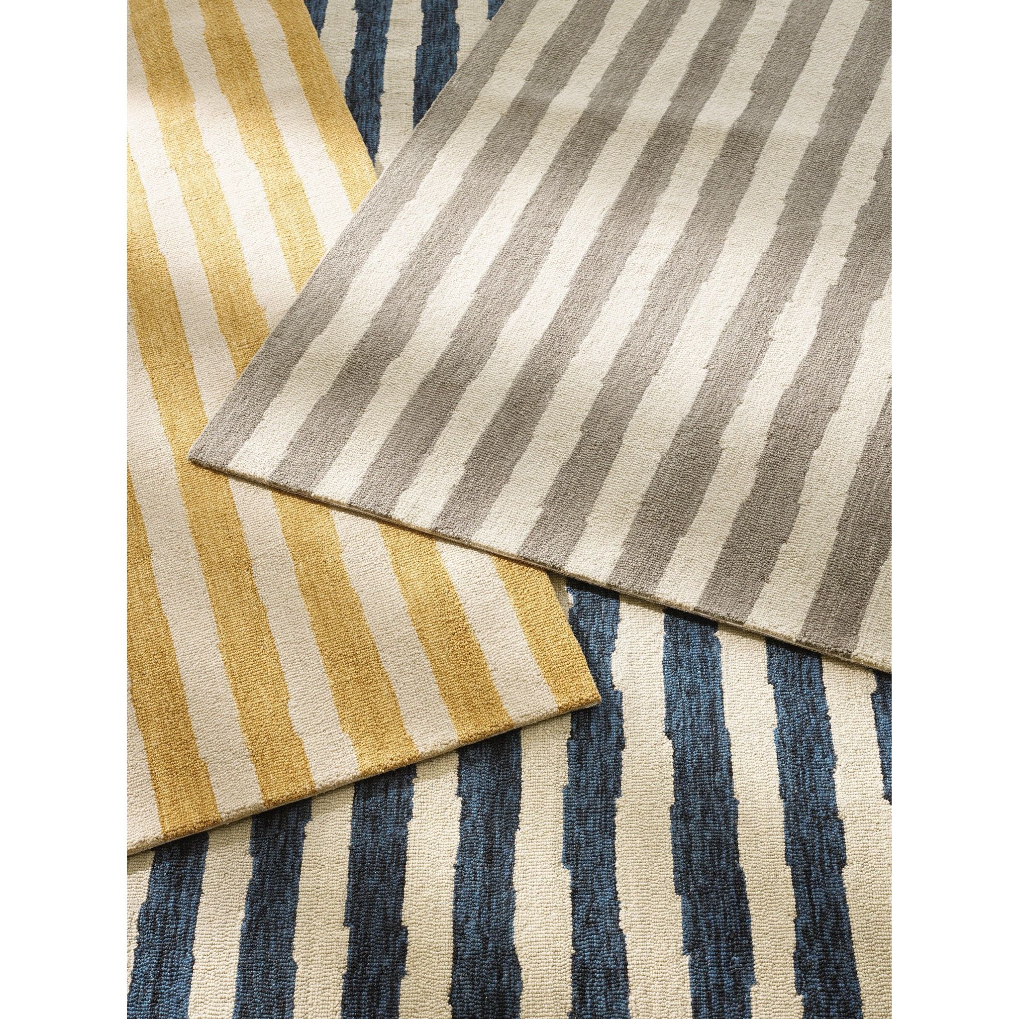 Silas Stripe Grey Hand Micro Hooked Wool Rug - Image 7