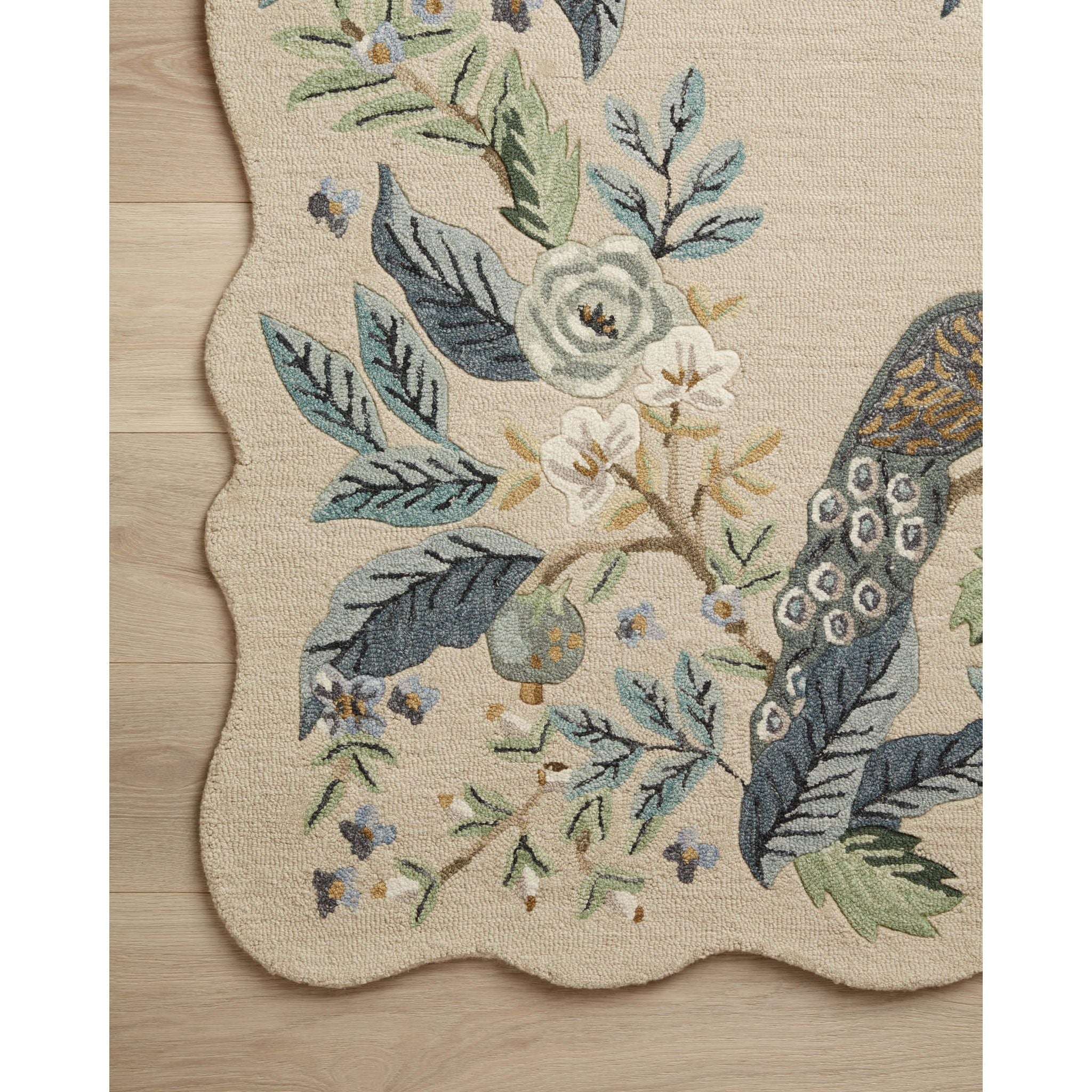 Silhouette Peacock Blue | Rifle Paper Co. Rugs x Loloi - Image 3