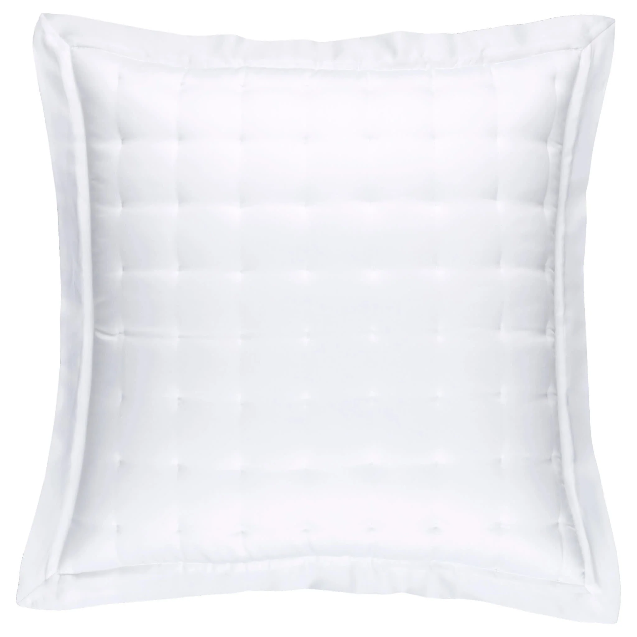 Silken Solid Puff Sham | White