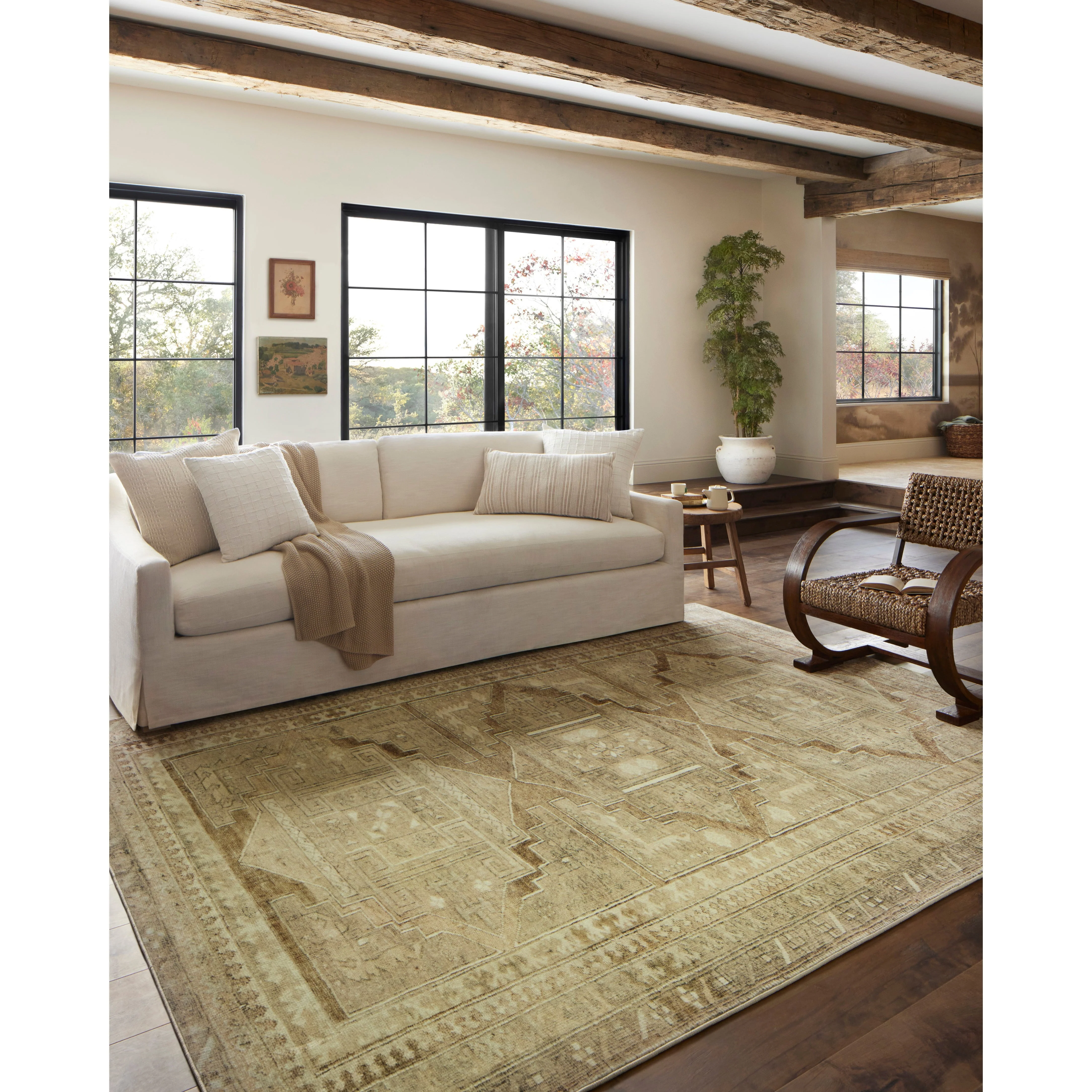 Sinclair Khaki / Tobacco  Rug | Magnolia Home by Joanna Gaines x Loloi - Image 2