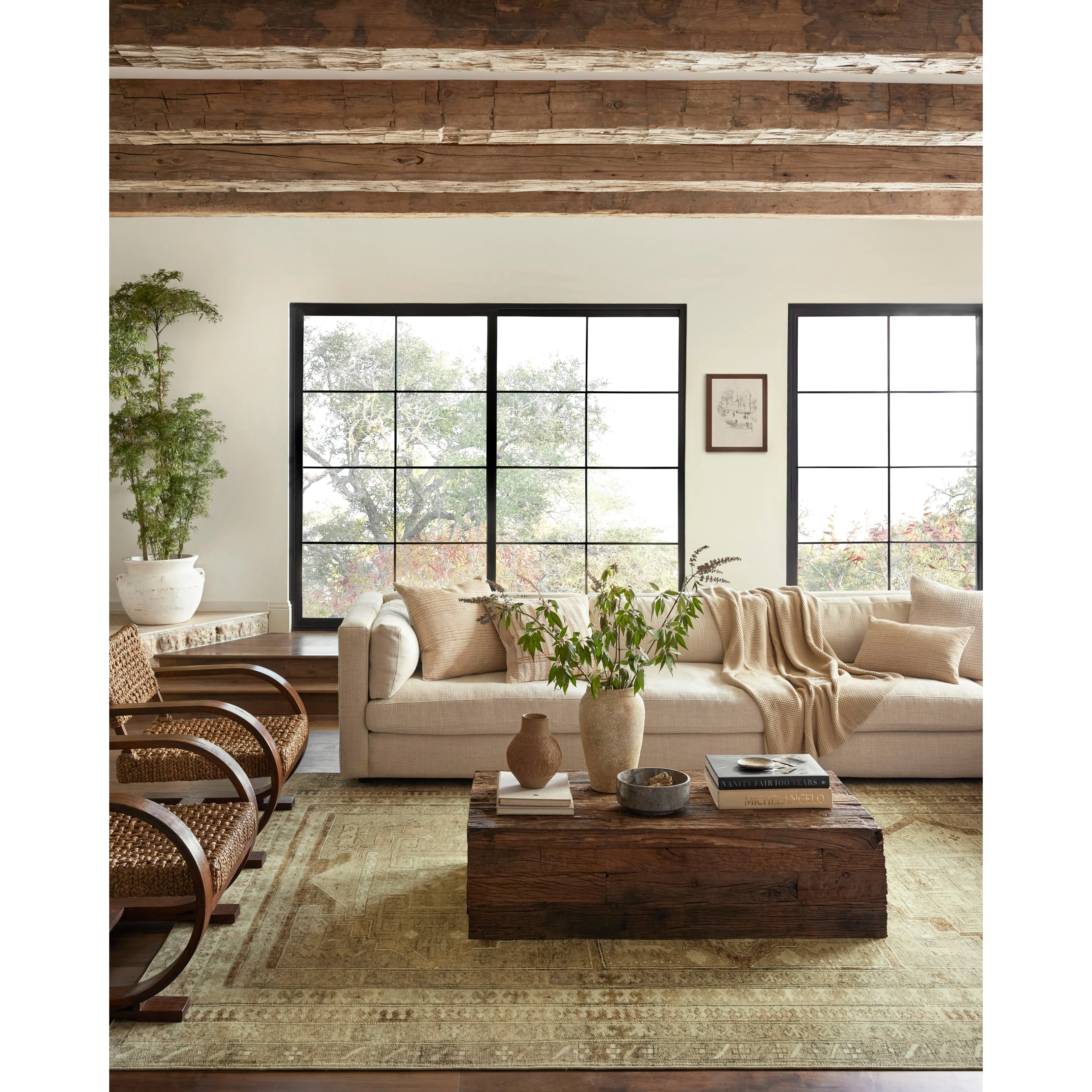 Sinclair Khaki / Tobacco  Rug | Magnolia Home by Joanna Gaines x Loloi - Image 3