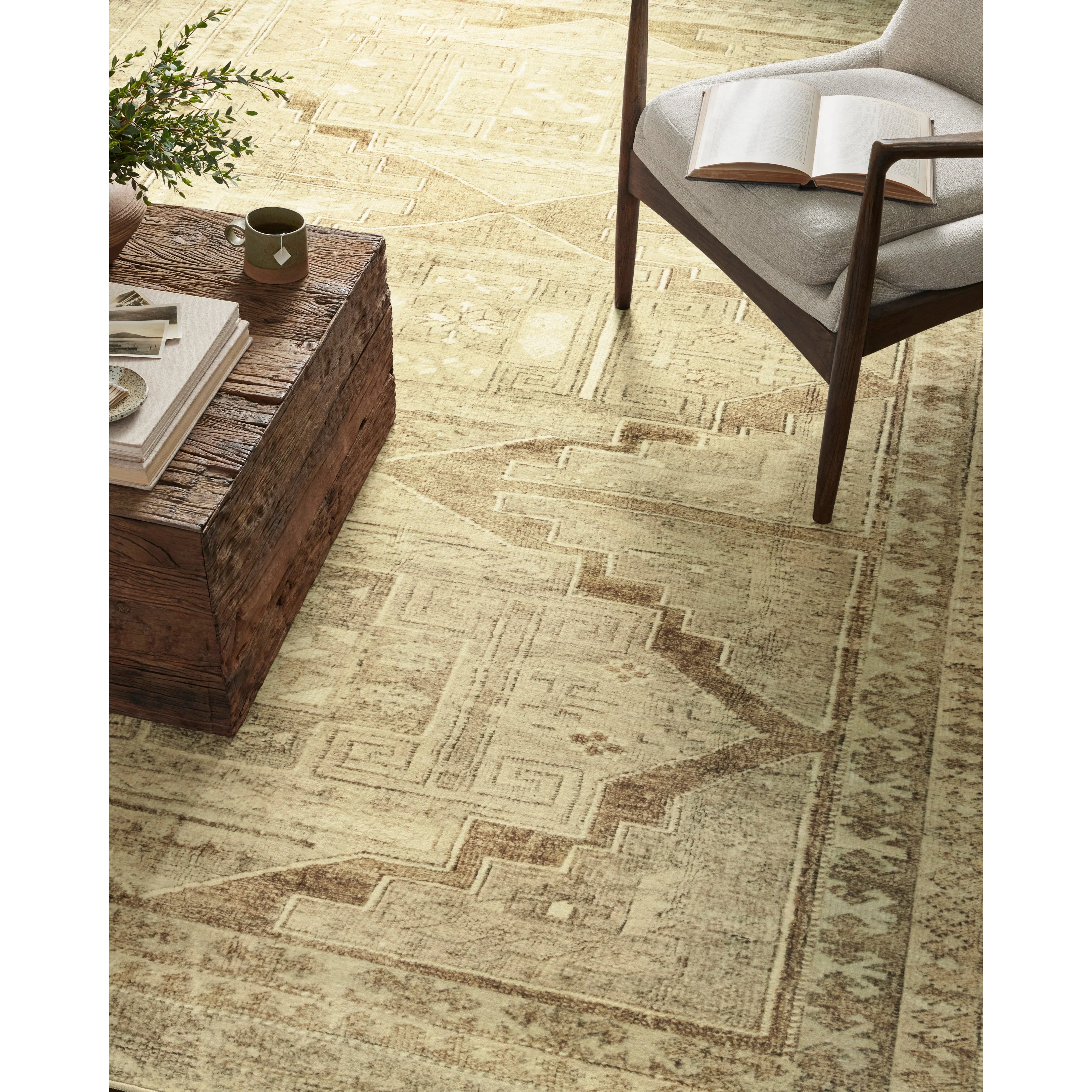Sinclair Khaki / Tobacco  Rug | Magnolia Home by Joanna Gaines x Loloi - Image 5