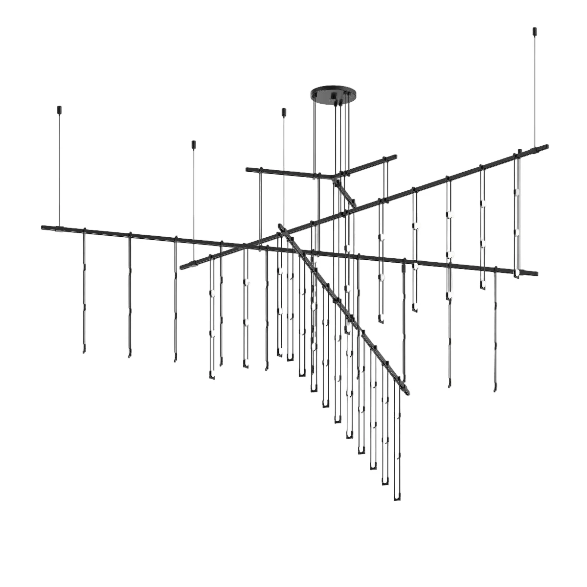 Suspenders 4-Tier Tri-Bar w/Crystal