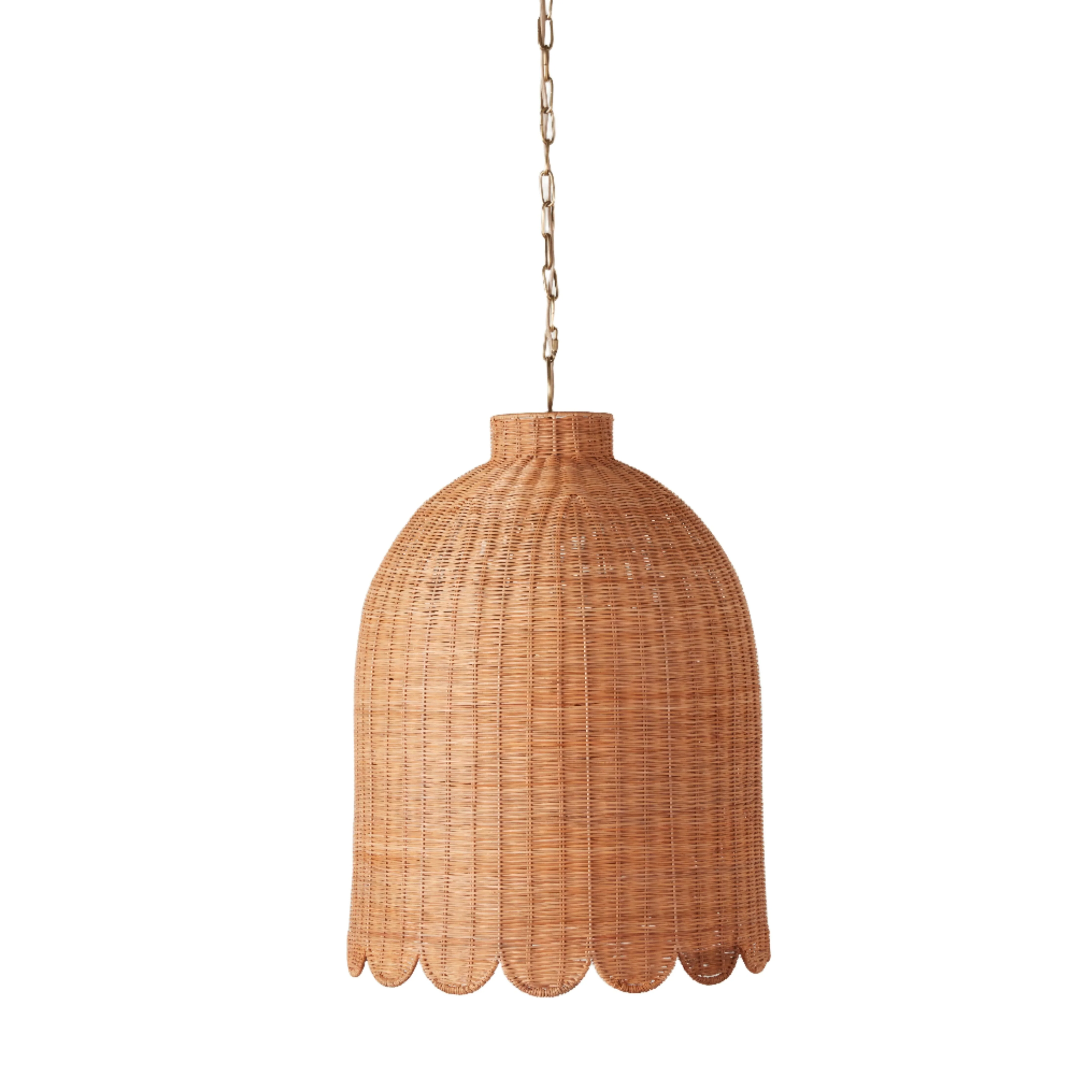 Maude Rattan Scallop Chandelier