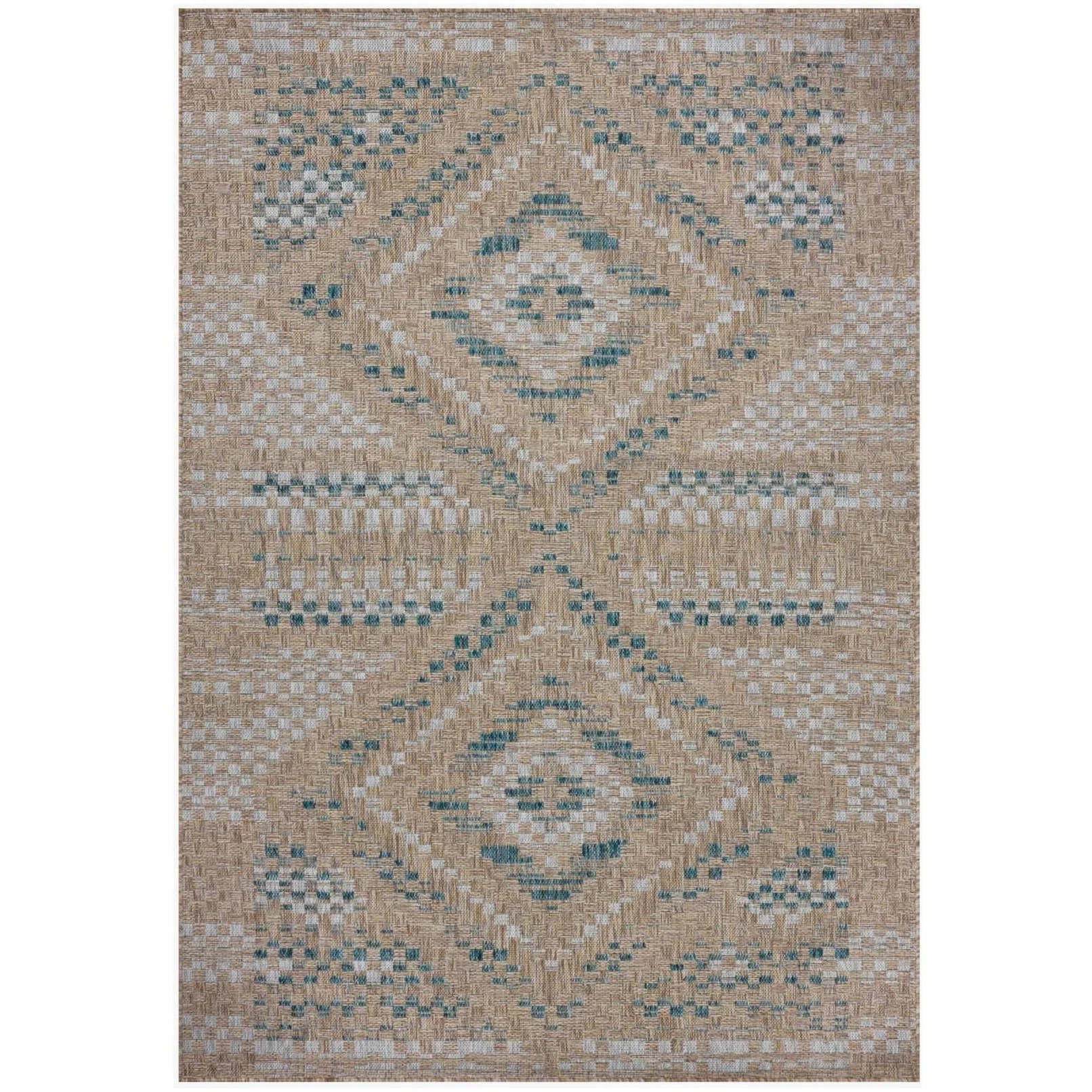 Topanga Natural / Aqua Rug | Amber Lewis x Loloi