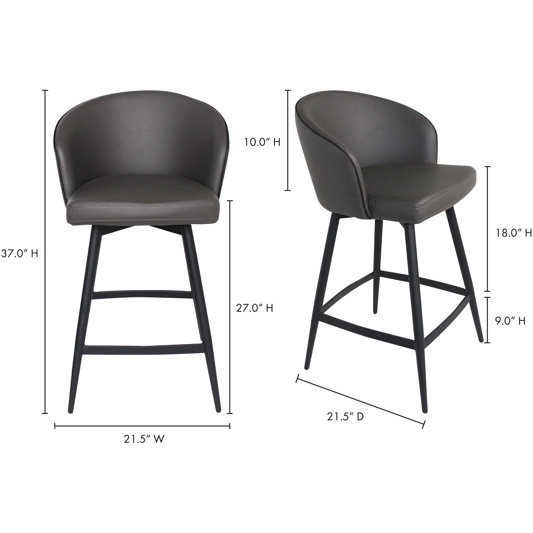 Valla Swivel Counter Stool - Image 2
