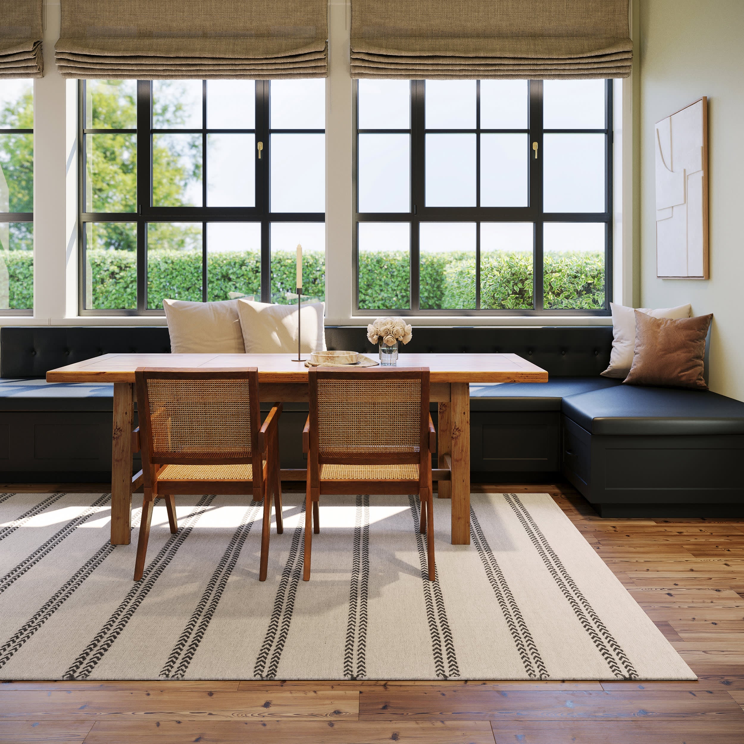 York Striped Wool Rug by Nate Berkus | Grey - Image 3